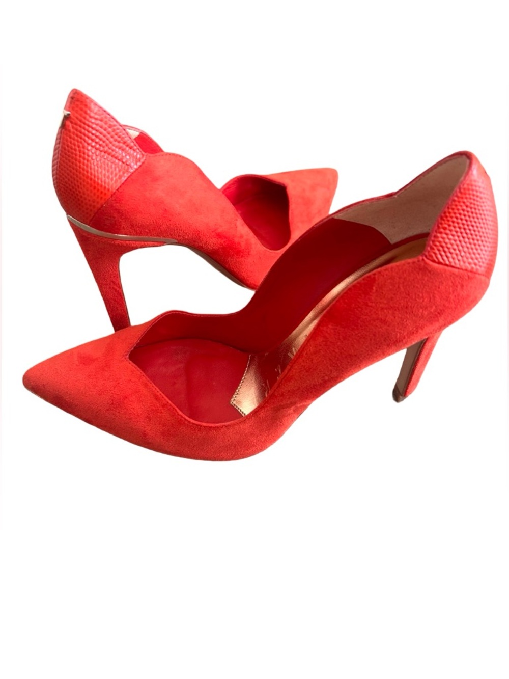 Ted Baker London Orange Daysil Scalloped Edge Stilettos Size EU 40, U.S. 9.5